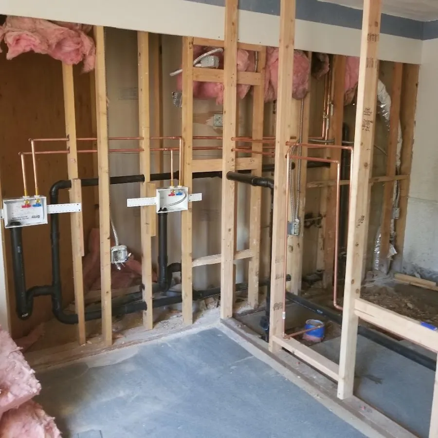Copper pipe rough-in and plumbing installation in Sandersville